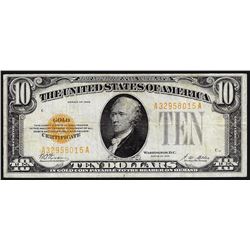 1928 $10 Gold Certificate Note