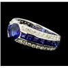 Image 2 : 14KT White Gold 2.41ctw Sapphire and Diamond Ring