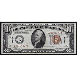 1934A $10 Federal Reserve Emergency Hawaii Note