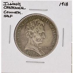 1918 Illinois Centennial Commemorative Half Dollar Coin
