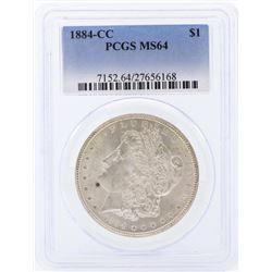 1884-CC $1 Morgan Silver Dollar Coin PCGS MS64