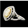 Image 2 : 18KT White Gold 1.06ctw Diamond Ring