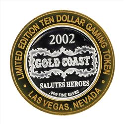 .999 Silver Gold Coast Las Vegas $10 Casino Gaming Token Limited Edition