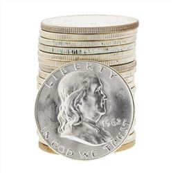 Roll of (20) 1962-D Brilliant Uncirculated Franklin Half Dollar Coins