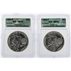 Image 1 : Set of (2)1983-P $1 Olympic Silver Coins ICG MS70