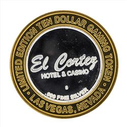 .999 Silver El Cortez Hotel and Casino $10 Casino Gaming Token Limited Edition