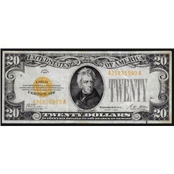 1928 $20 Gold Certificate Note