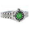 Image 3 : Rolex Ladies Stainless Emerald Sapphire and Diamond Datejust Wristwatch