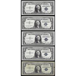 Lot of (5) 1935 & 1957 Silver Certificate Notes