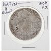 Image 1 : 1808 PJ Bolivia 4 Reales Coin