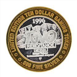.999 Silver Fly RNO Reno Tahoe $10 Casino Gaming Token Limited Edition