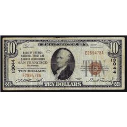 1929 $10 San Francisco National Currency Note