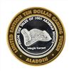 Image 2 : .999 Silver Aladdin Resort Casino $10 Casino Gaming Token Limited Edition