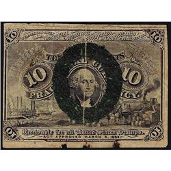 March 3, 1863 Ten Cent Second Issue Fractional Note