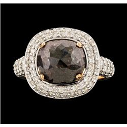 14KT Rose Gold 4.48ctw Brown Diamond Ring