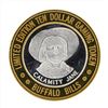Image 2 : .999 Silver Buffalo Bills Resort Casino $10 Casino Gaming Token Limited Edition