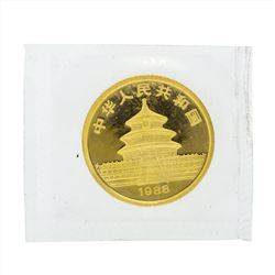 1988 10 Yuan China Panda 1/10 oz Gold Coin