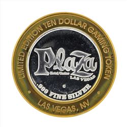 .999 Silver Plaza Hotel and Casino Las Vegas $10 Casino Gaming Token Limited Edi