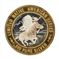 .999 Silver Native American Series $10 Casino Gaming Token Limited Edition