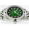 Image 8 : Rolex Mens Stainless Steel Emerald and Diamond Datejust Wristwatch