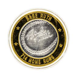 .999 Silver Babe Ruth $10 Casino Gaming Token Limited Edition