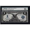 Image 1 : 1899 $1 Black Eagle Silver Certificate Note PMG About Uncirculated 55