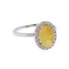Image 2 : 14KT White Gold 1.28ct Opal and Diamond Ring