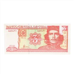 Lot of (100)  3 Pesos Banco Central De Cuba CU