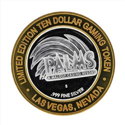 .999 Silver Palms A Maloof Casino Resort $10 Casino Gaming Token Limited Edition