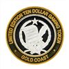 Image 2 : .999 Silver Gold Coast Las Vegas $10 Casino Gaming Token Limited Edition
