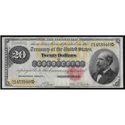 1882 $20 Gold Certificate Note