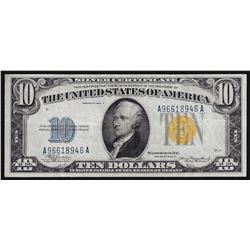 1934A $10 Silver Certificate WWII Emergency North Africa Note