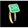 Image 4 : 14KT Yellow Gold 2.31ct Emerald and Diamond Ring
