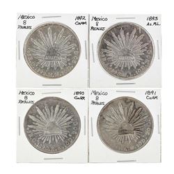 Set of (4) Mexico 8 Reales Silver Coins