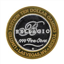 .999 Silver Bellagio Las Vegas $10 Casino Gaming Token Limited Edition