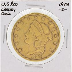 1873-S $20 Liberty Head Double Eagle Gold Coin