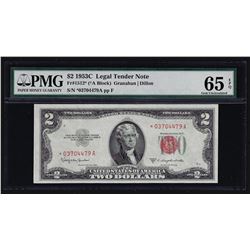 1953C $2 Legal Tender STAR Note PMG Gem Uncirculated 65EPQ