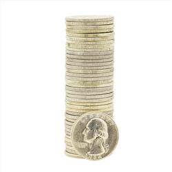 Roll of (40) 1964-D Brilliant Uncirculated Washington Silver Quarters
