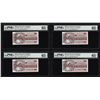 Image 1 : (4) Consecutive 25 Cents Military Payment Certificates Series 661 PMG Gem Unc 65