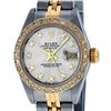 Image 2 : Rolex Ladies Two Tone 14KT Yellow Gold 0.70ctw Diamond Datejust Wristwatch