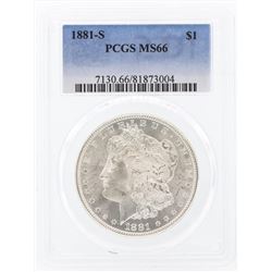 1881-S $1 Morgan Silver Dollar Coin PCGS MS66
