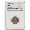 Image 1 : 1875-CC Seated Liberty Twenty Cent Piece Coin NGC XF45