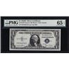 Image 1 : 1935D $1 Silver Certificate Note Narrow PMG Gem Uncirculated 65EPQ