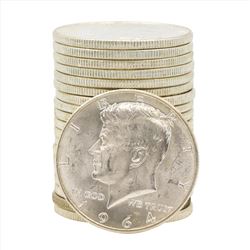 Roll of (20) 1964-D Brilliant Uncirculated Kennedy Half Dollar Coins