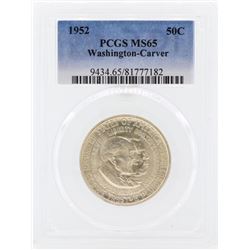 1952 Washington-Carver Commemorative Half Dollar Coin PCGS Graded MS65