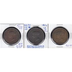 Br 911.  A trio of 1854 pennies.