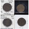 Image 2 : Br 1012.  Four varieties with die flaws.