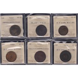 Breton Tokens - Six ICCS-graded tokens.