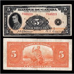Banque du Canada $5, 1935
