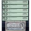 Image 1 : Bank of Canada $5, 1954, Replacement Notes - Lot of 5 Consecutive